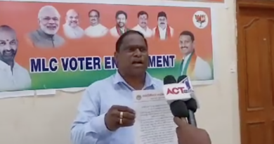 BJP Nalgonda town president Morishetti Nageshwar Rao resigned from his post after not being able to accept Bandi Sanjay's resignation as BJP president