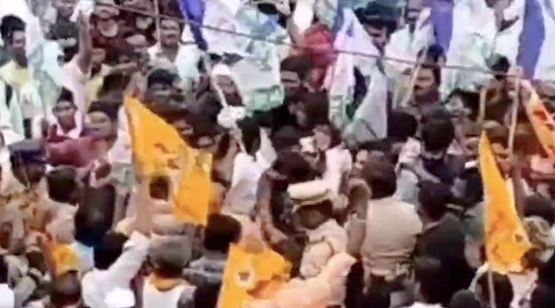 ysrcp and tdp supporters fight in vinukonda