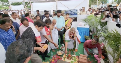 Minister KTR laid the foundation stone for the construction of Cheneta Bhavan