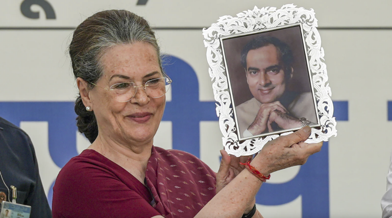 sonia gandhi says her husband’s career ended in brutal manner