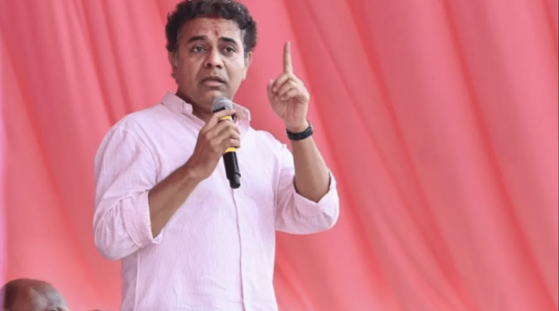 ktr mass satire on revanth reddy in kamareddy