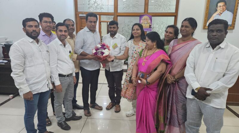 TPTF forum meets ktr in pragathi bhavan