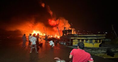 vizag harbour fire was caused by some unknown criminals