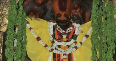 The Lord Narsimha idol in India exhibits bleeding from the navel