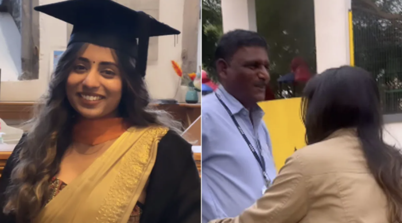 in a Viral News security guard daughter gets graduated from UK