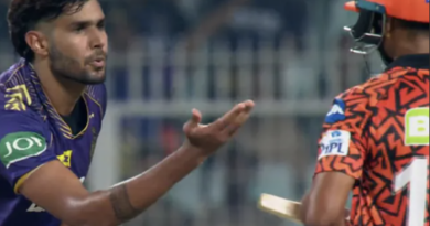 Harshit Rana send off to mayank agarwal with flying kiss