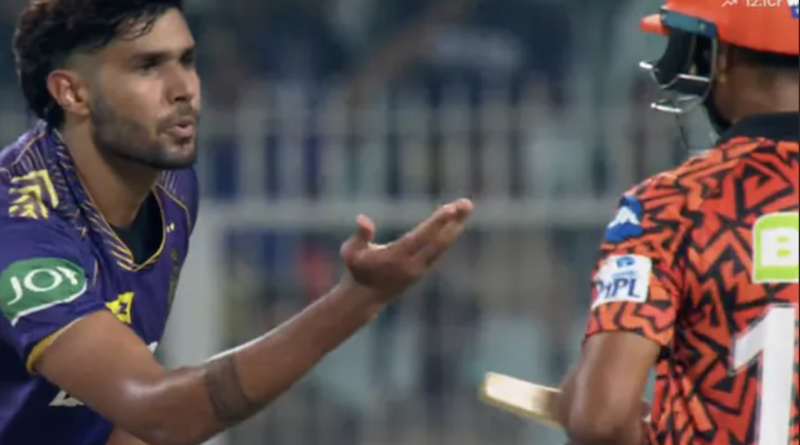 Harshit Rana send off to mayank agarwal with flying kiss