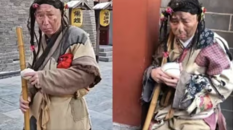 In a viral news a chinese actor earning crores by begging