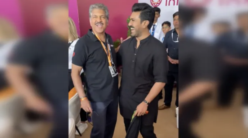 Ram Charan and anand mahindra funny banter on x