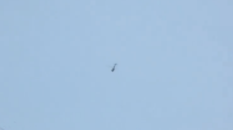 helicopter seen in the no flying zone of tirumala