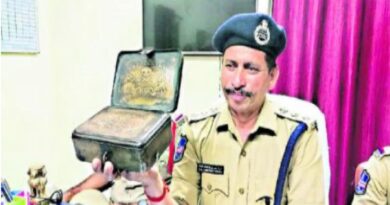 police arrest a conman who said a box of mantras that fell from the sky
