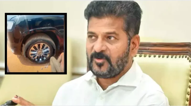 revanth reddy escapes an accident