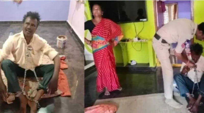 woman chained husband for property