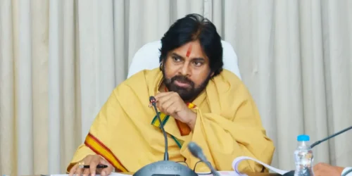 a police creates ruckus in Pawan Kalyan office