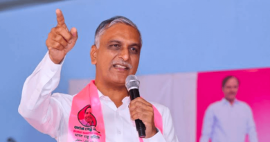 harish rao alleges hydraa office itself is under buddha statue