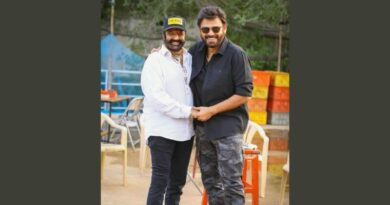 balakrishna visits venkatesh movie set