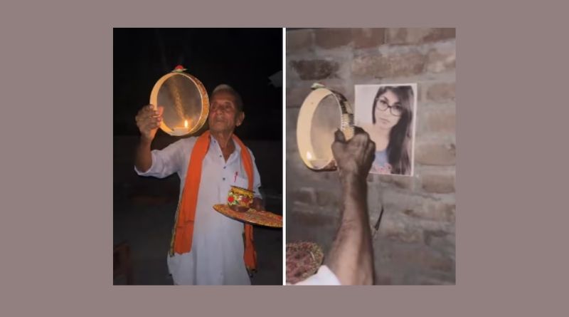 elderly man does karwa chauth for mia khalifa