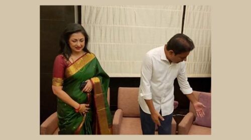 ktr refused to sit beside actress gautami